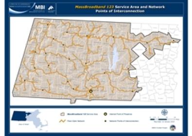 Map of MassBroadband123 Network and Points of Interconnection