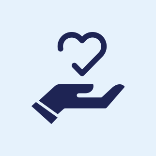 hand holding a heart icon